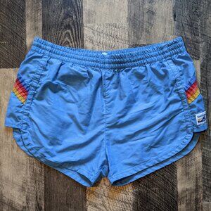 Vintage Sand Bridge Swim Trunks Blue Medium Shorts with Liner